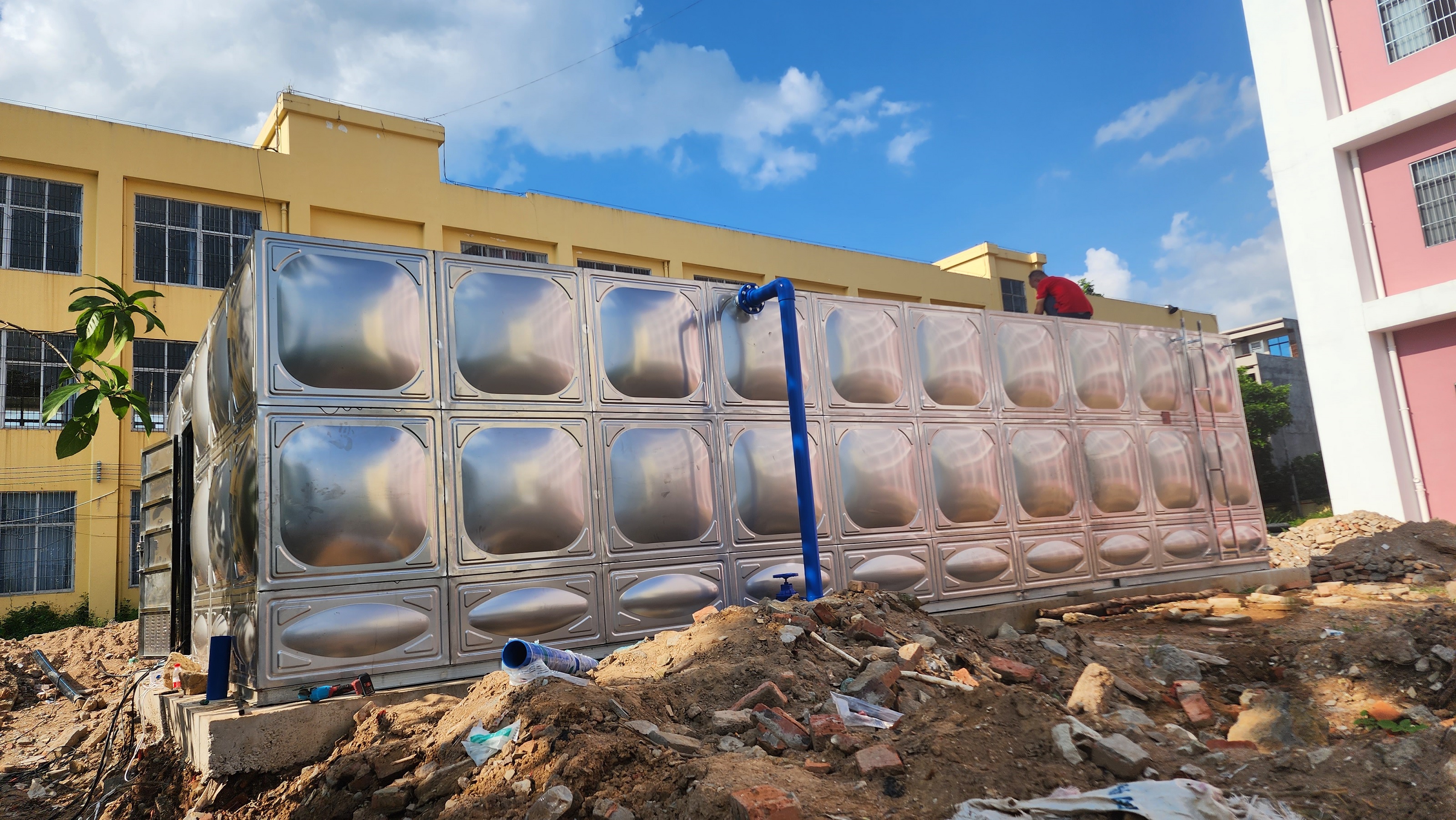 2024.8.23新吳中學(xué)組合水箱100m3